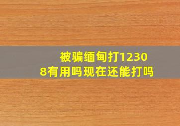 被骗缅甸打12308有用吗现在还能打吗