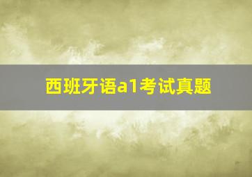 西班牙语a1考试真题