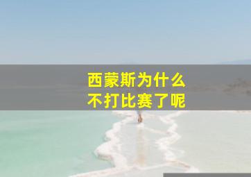 西蒙斯为什么不打比赛了呢