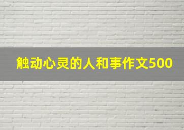 触动心灵的人和事作文500