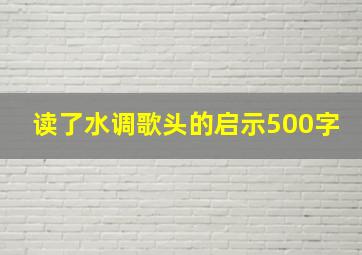 读了水调歌头的启示500字