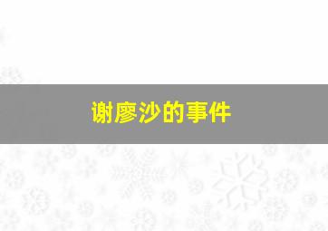 谢廖沙的事件