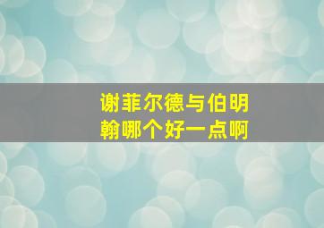 谢菲尔德与伯明翰哪个好一点啊