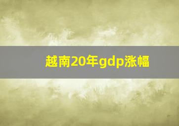 越南20年gdp涨幅