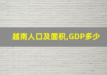 越南人口及面积,GDP多少