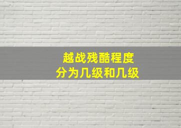 越战残酷程度分为几级和几级