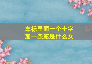 车标里面一个十字加一条蛇是什么女