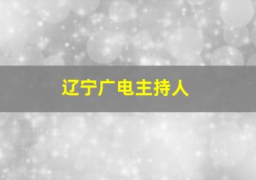 辽宁广电主持人