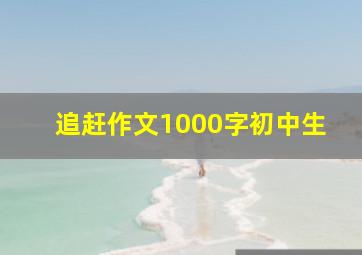 追赶作文1000字初中生