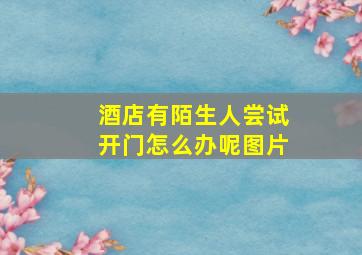 酒店有陌生人尝试开门怎么办呢图片