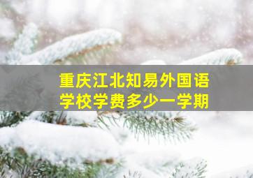 重庆江北知易外国语学校学费多少一学期