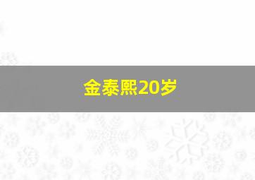 金泰熙20岁