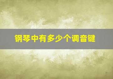 钢琴中有多少个调音键