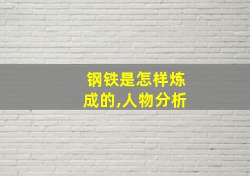 钢铁是怎样炼成的,人物分析