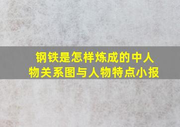 钢铁是怎样炼成的中人物关系图与人物特点小报