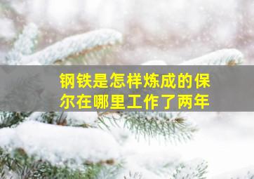 钢铁是怎样炼成的保尔在哪里工作了两年