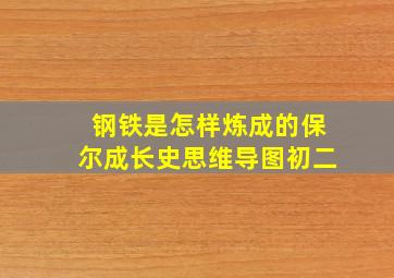 钢铁是怎样炼成的保尔成长史思维导图初二