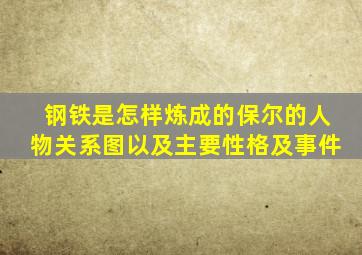 钢铁是怎样炼成的保尔的人物关系图以及主要性格及事件