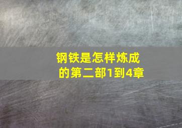 钢铁是怎样炼成的第二部1到4章