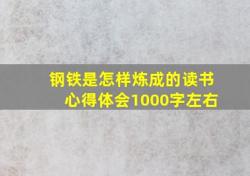 钢铁是怎样炼成的读书心得体会1000字左右