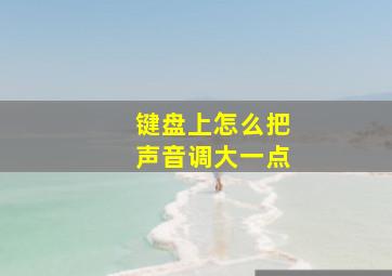 键盘上怎么把声音调大一点