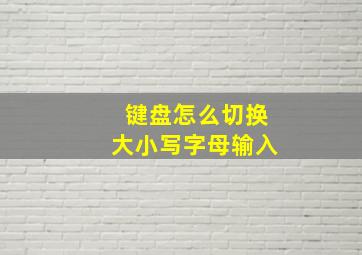 键盘怎么切换大小写字母输入