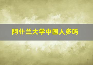 阿什兰大学中国人多吗