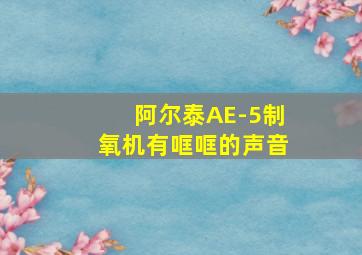 阿尔泰AE-5制氧机有哐哐的声音