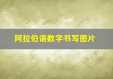 阿拉伯语数字书写图片