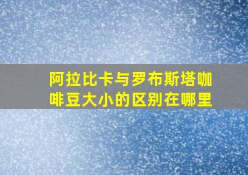 阿拉比卡与罗布斯塔咖啡豆大小的区别在哪里