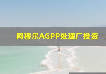 阿穆尔AGPP处理厂投资