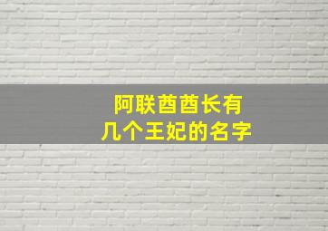 阿联酋酋长有几个王妃的名字