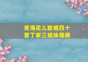 青海花儿联唱四十首丁家三姐妹视频