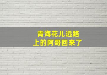 青海花儿远路上的阿哥回来了