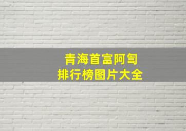 青海首富阿訇排行榜图片大全