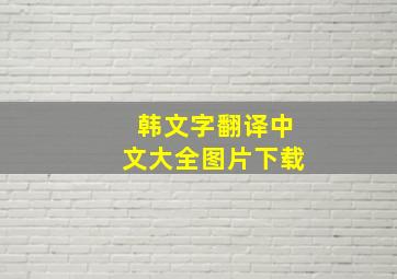 韩文字翻译中文大全图片下载