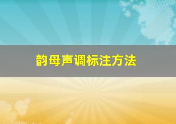 韵母声调标注方法