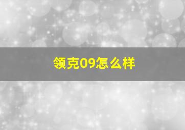 领克09怎么样