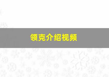 领克介绍视频