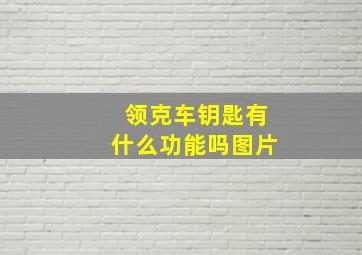 领克车钥匙有什么功能吗图片