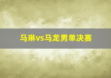 马琳vs马龙男单决赛