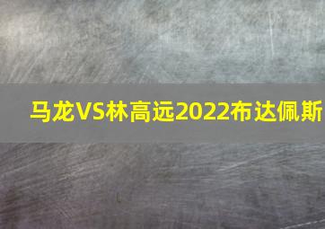 马龙VS林高远2022布达佩斯