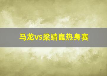 马龙vs梁靖崑热身赛