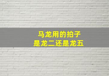 马龙用的拍子是龙二还是龙五