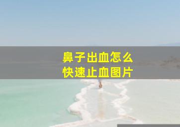 鼻子出血怎么快速止血图片