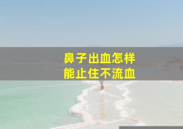 鼻子出血怎样能止住不流血