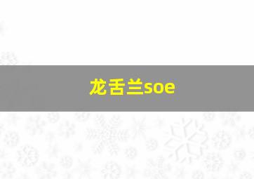 龙舌兰soe